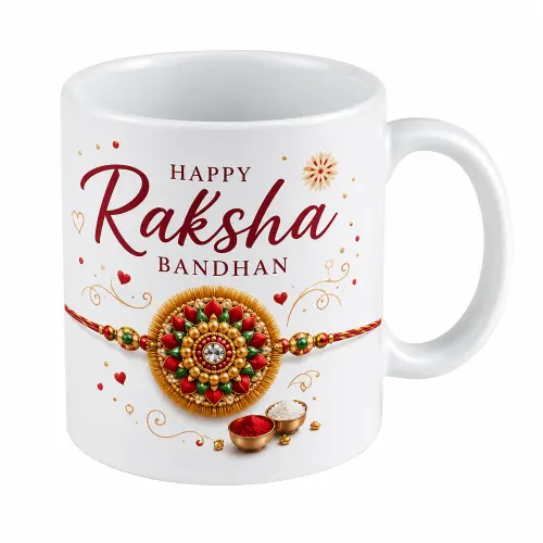 White Printed Mug